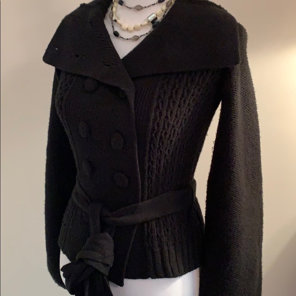 Bcbgeneration Black Double Breasted Cardigan - image 3